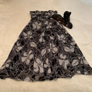 Definitions Black and White Strapless** Fit & Flare Dress Size 4